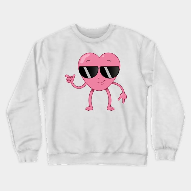 Cool Heart Crewneck Sweatshirt by Blue Afro